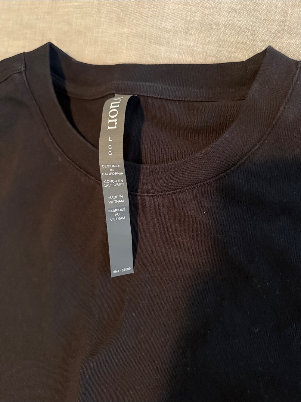 Vuori Premium Heavyweight Men’s Black Crew Neck T-Shirt size Large brand new
